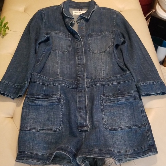 pistola Denim - Pistola Jean Romper sz Large